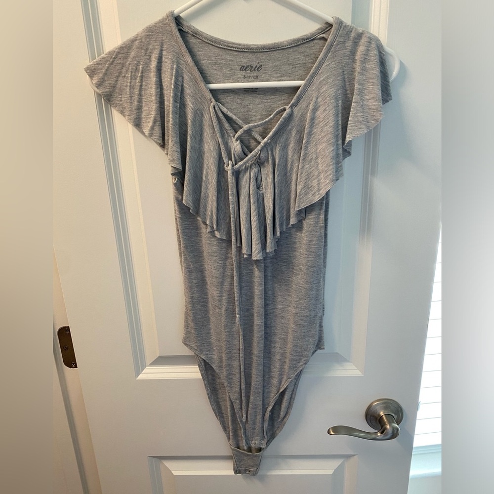 Aerie Light Gray Bodysuit